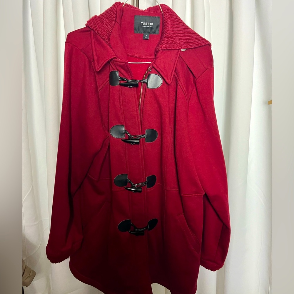 Torrid women’s size 2 plus red coat/jacket